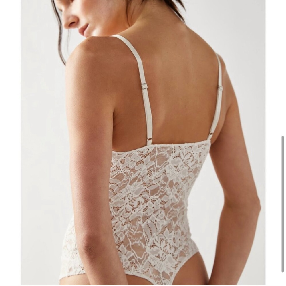 Free People Night Rhythm Lace Bodysuit Size S - Picture 3 of 11